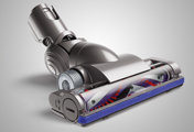 The Dyson Ball Compact Animal canister vacuum cleaner. Carbon fibre motorhead. Stiff nylon bristles remove dirt from carpet, and soft carbon fibre filaments gently remove dust from hard floors.