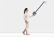 The Dyson V6 Animal cordless vacuum cleaner. Balanced for cleaning up top, down below and in between.