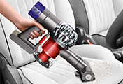 The Dyson V6 Absolute cordless vacuum cleaner. Quickly convert to a handheld for quick clean ups, spot cleaning and cleaning difficult places.