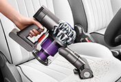 The Dyson V6 Animal cordless vacuum cleaner. Quickly convert to a handheld for quick clean ups, spot cleaning and cleaning difficult places.