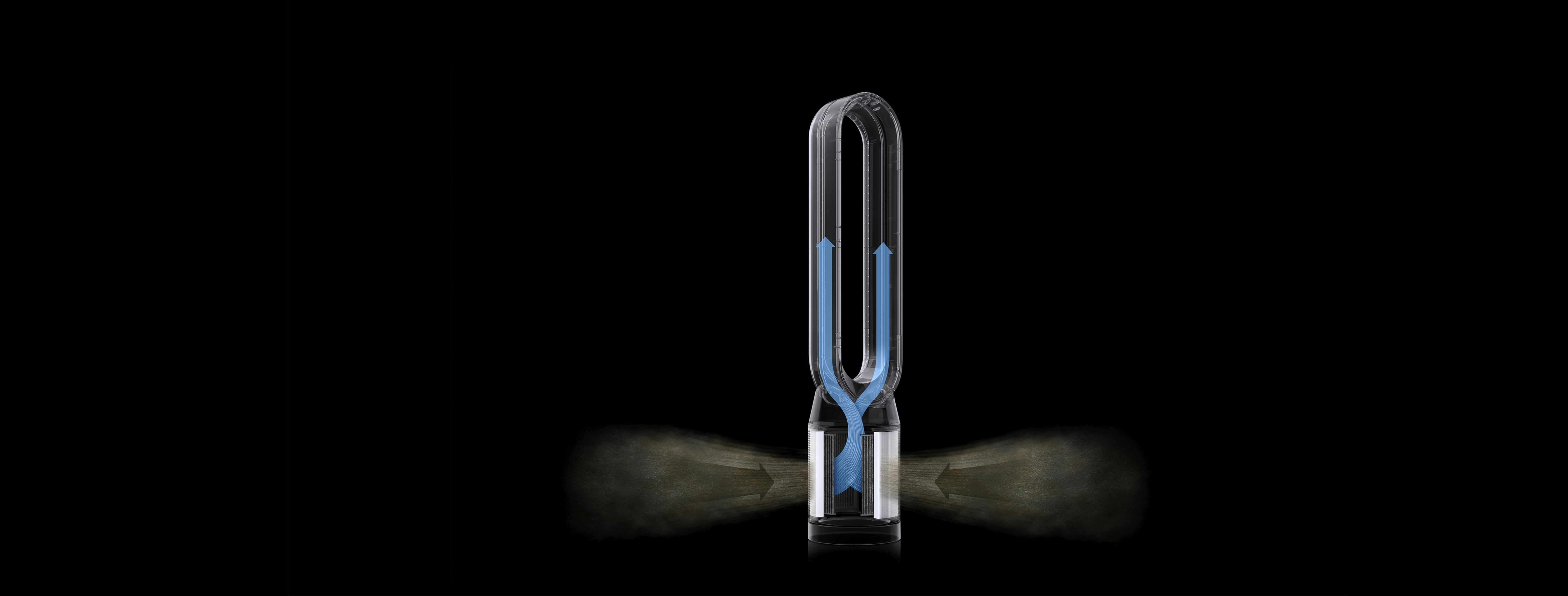 Fully sealed air purifier air flow